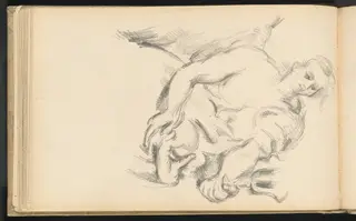 Study of an Angel in Rubens' "The Prophet Elijah", by Paul Cézanne, graphite, 1894