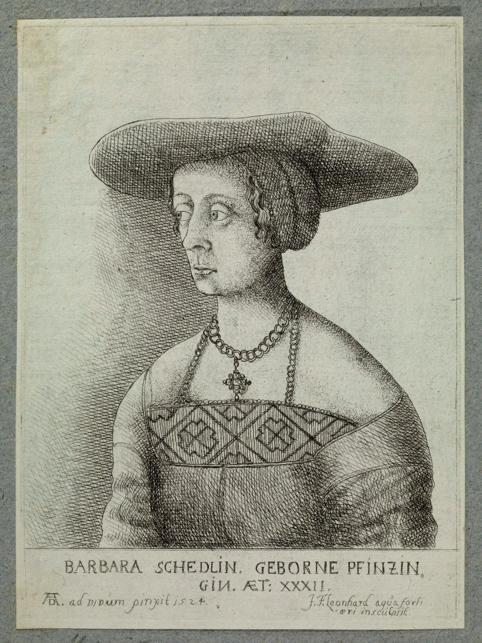 Bildnis der Barbara Schedel, detail