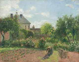 The Artist's Garden at Eragny, by Camille Pissarro, oil, 1898