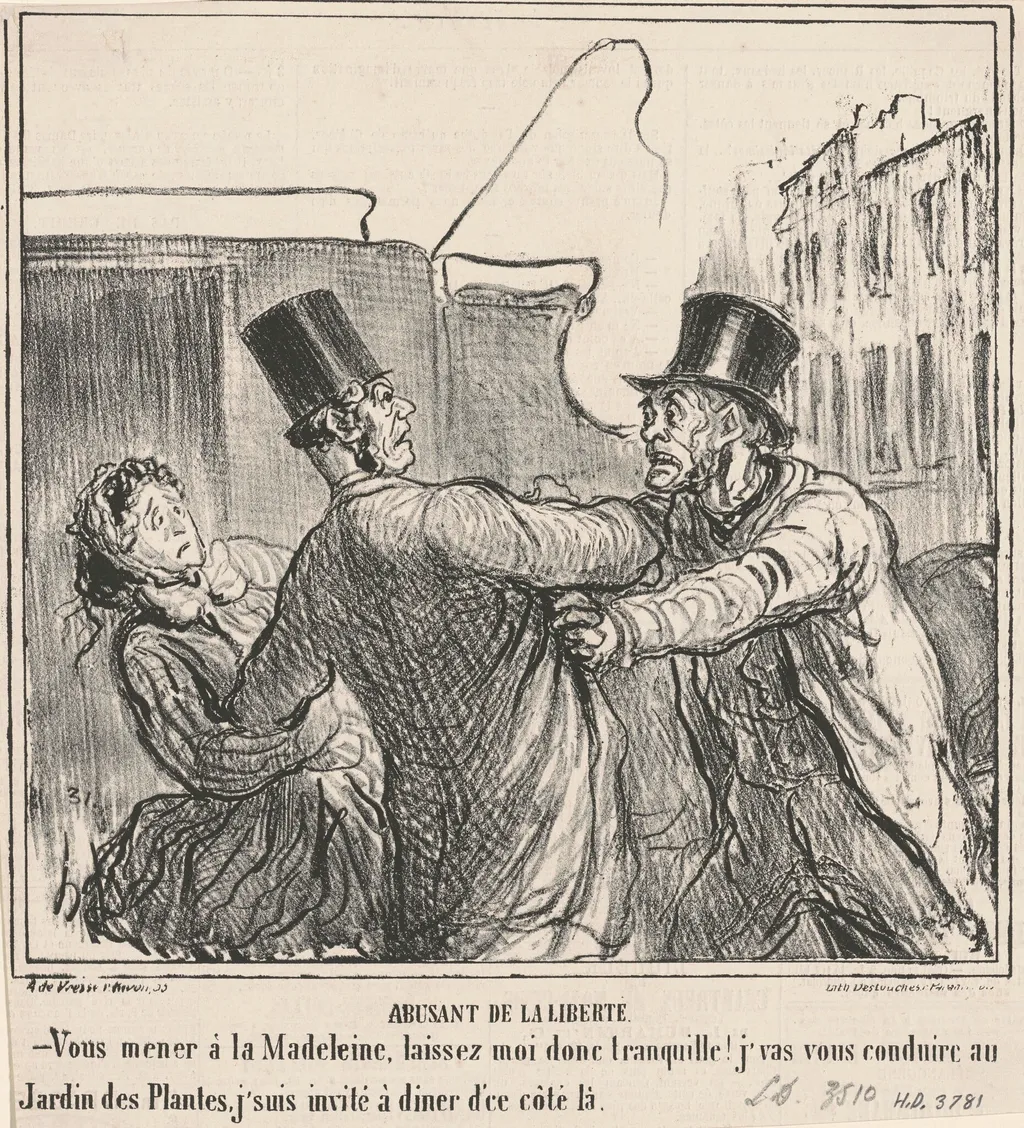 Abusant de la liberté, by Honoré Daumier, ink, 1866