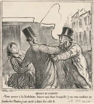 Abusant de la liberté, by Honoré Daumier, ink, 1866
