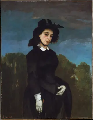 Woman in a Riding Habit (L'Amazone), by Gustave Courbet, oil, 1856