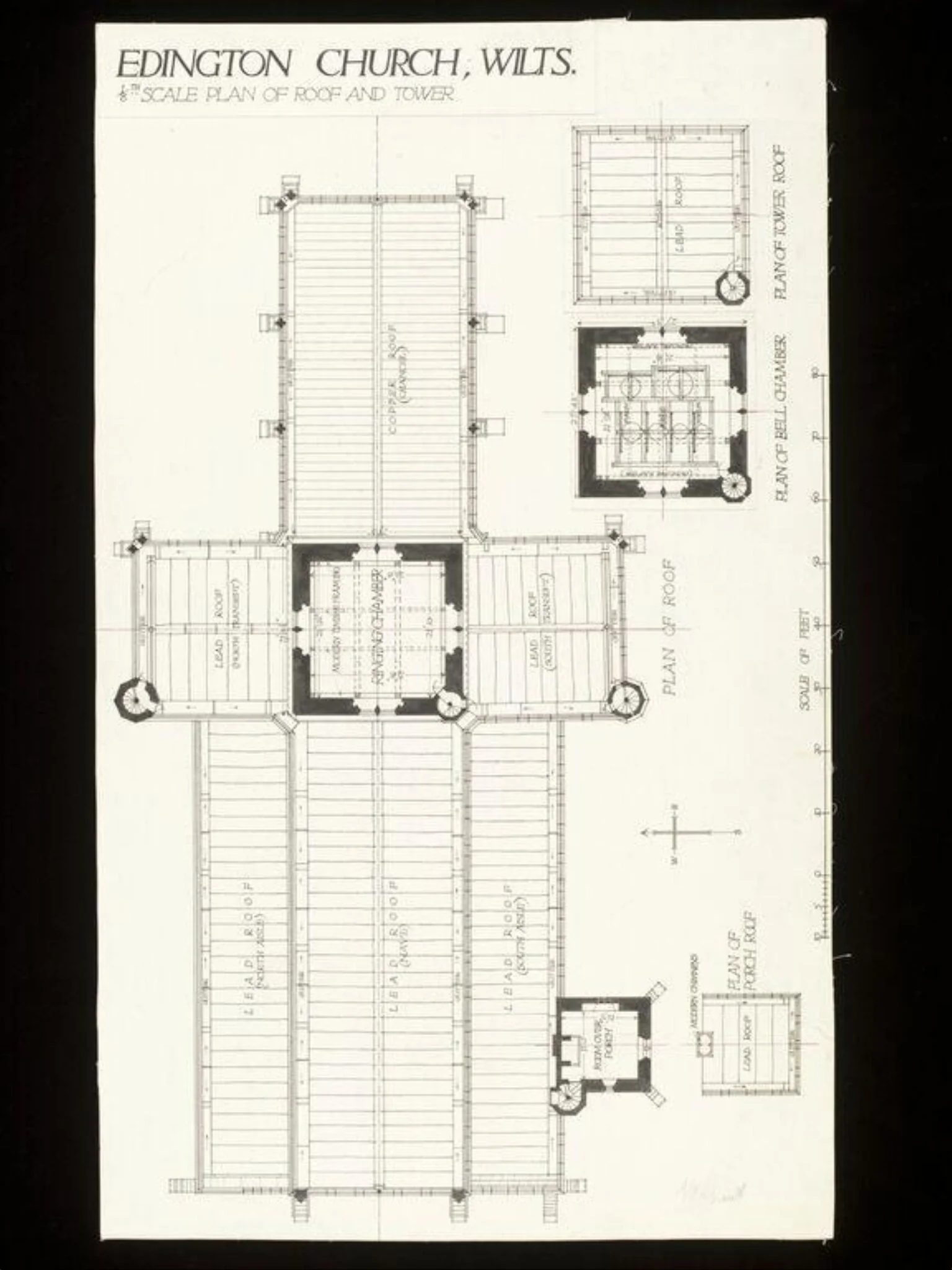 Measured drawings of the Church of SS. Mary, Katherine and All Saints, Edington, Wiltshire, 1909, detail