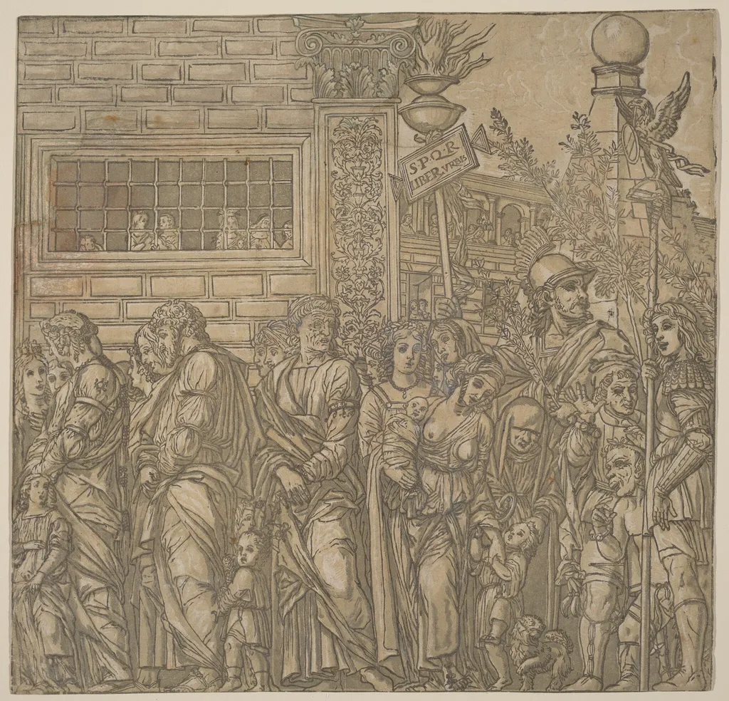 The Triumph of Julius Caesar, by Andrea Andreani, ink, 1599