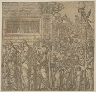 The Triumph of Julius Caesar, by Andrea Andreani, ink, 1599