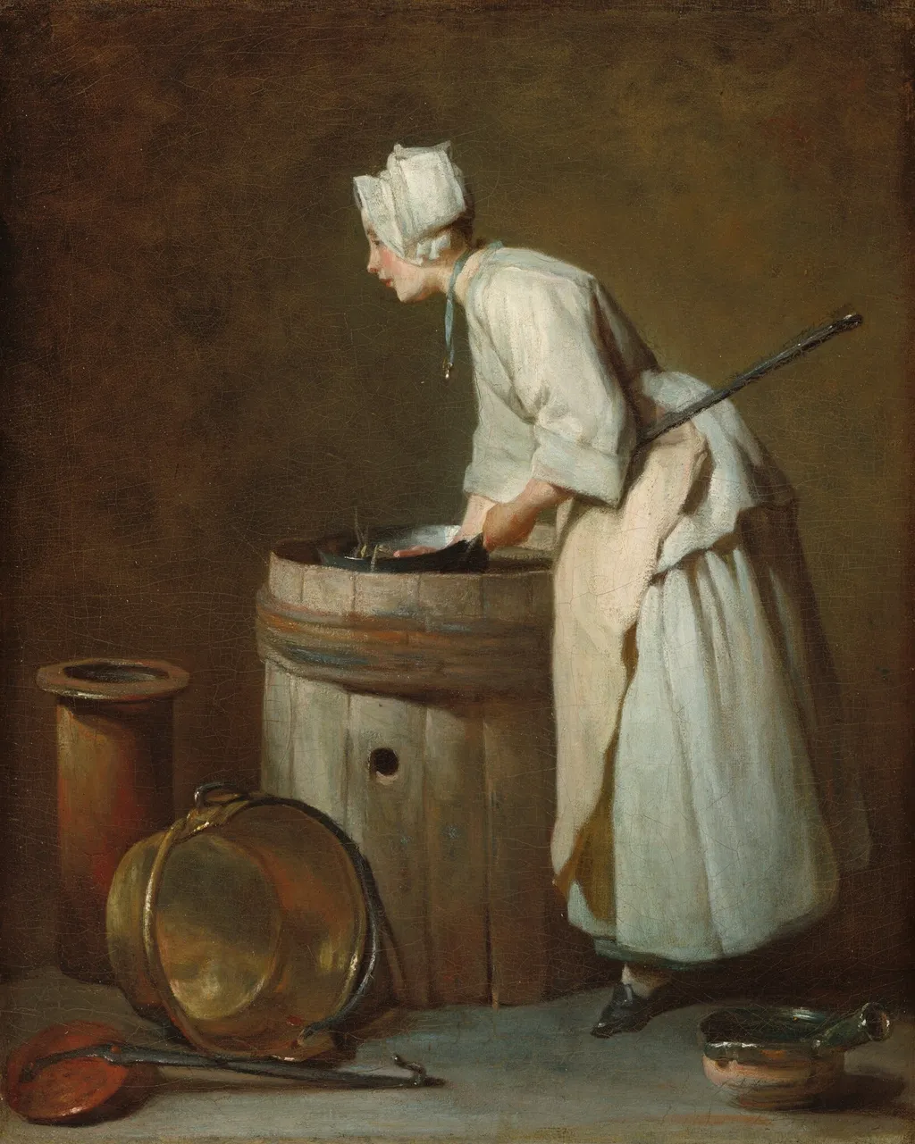 The Scullery Maid, by Jean Siméon Chardin, oil, 1738