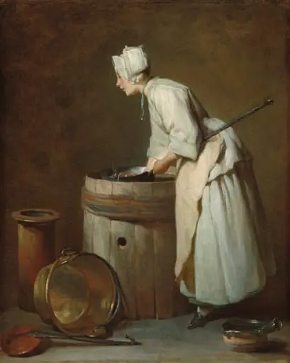 The Scullery Maid, by Jean Siméon Chardin, oil, 1738