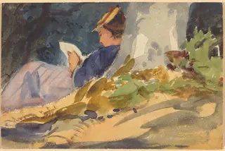 Resting, by John Singer Sargent, graphite, 1885