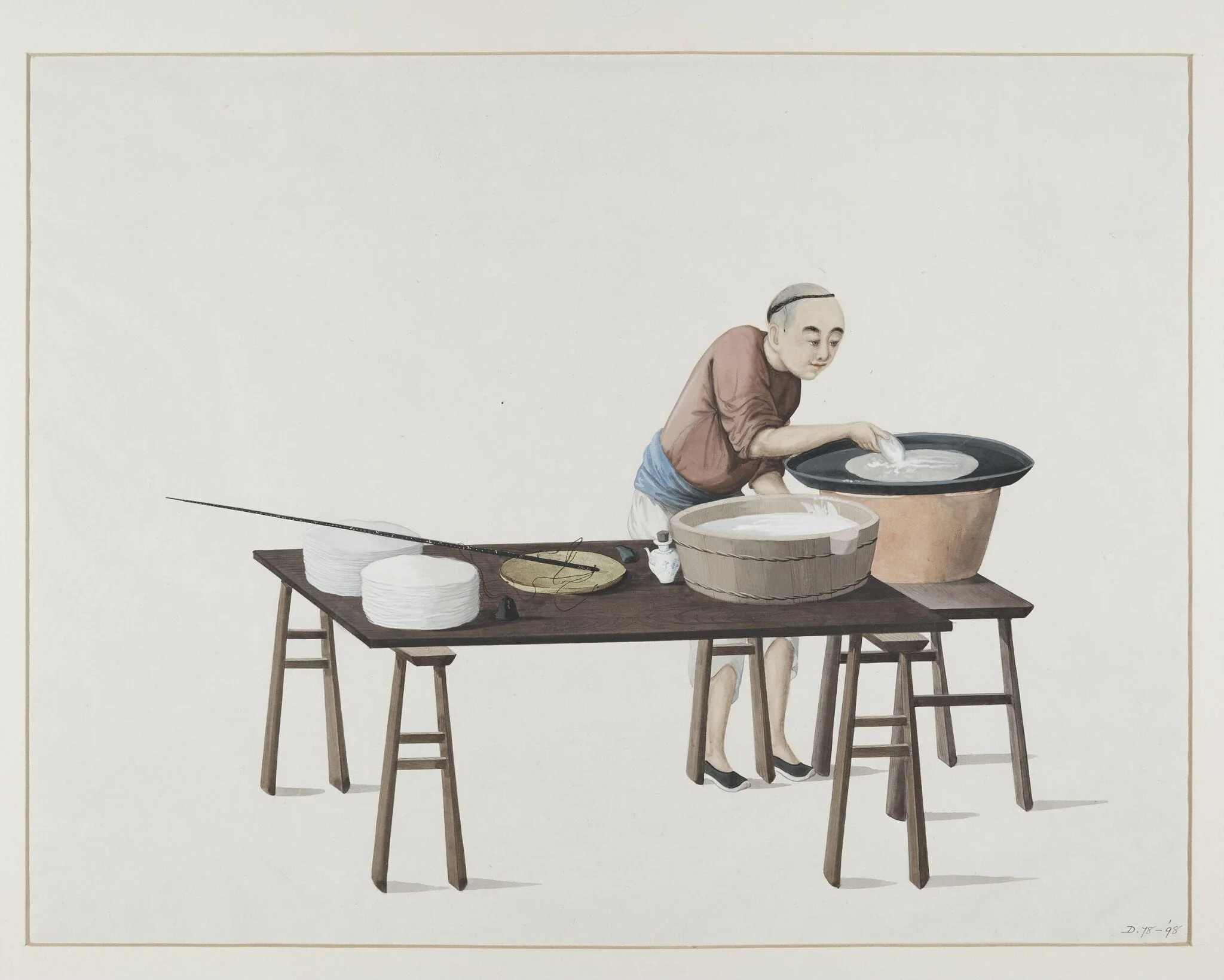 A Pancake Seller, detail