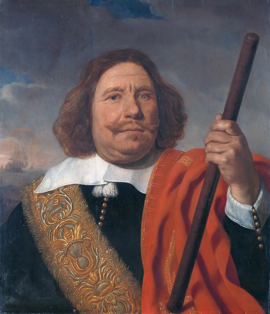 Egbert Meeuwsz Cortenaer (1605-65). Vice admiral, admiralty of the Maas, Rotterdam, by Bartholomeus van der Helst, oil, 1660