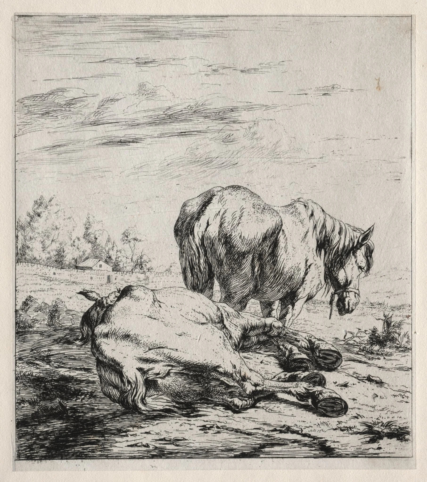 The Two Horses, detail