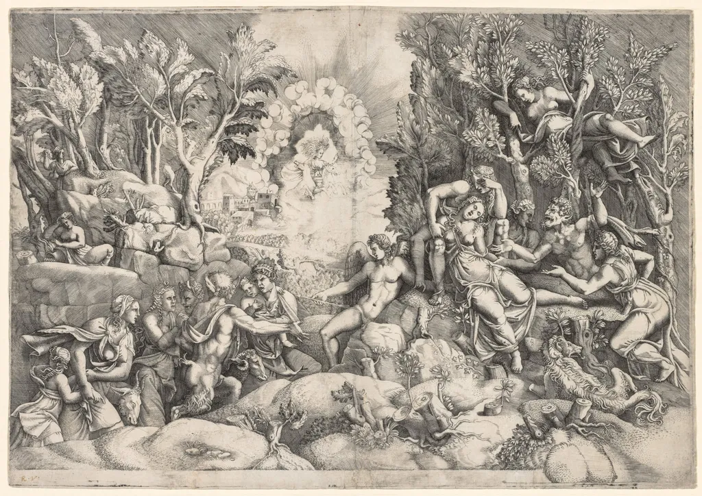 The Death of Procris, by Giorgio Ghisi, 1540