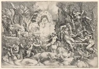 The Death of Procris, by Giorgio Ghisi, 1540