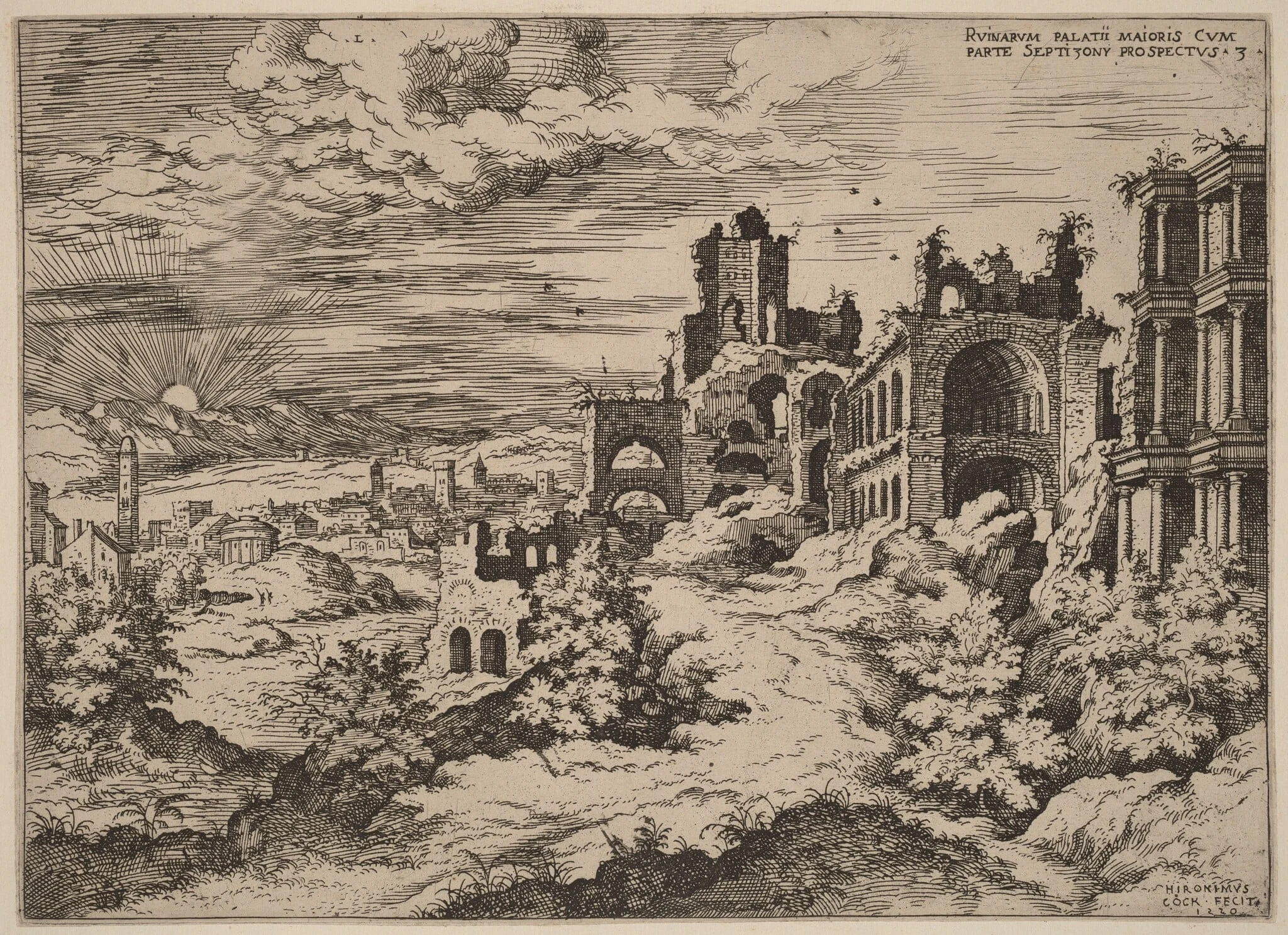 Ruins on the Palatine with a Panoramic Landscape, detail