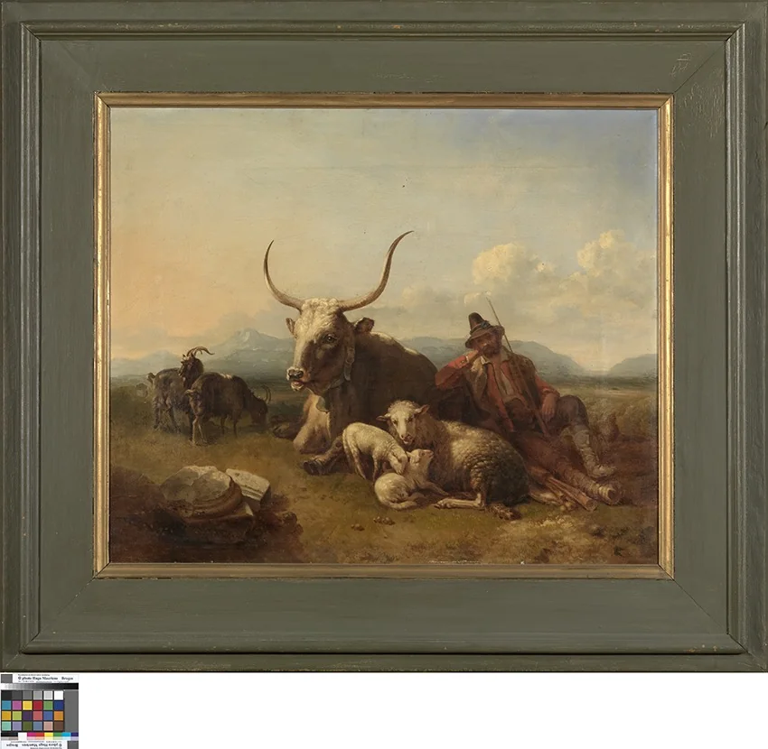 Herder met kudde, detail