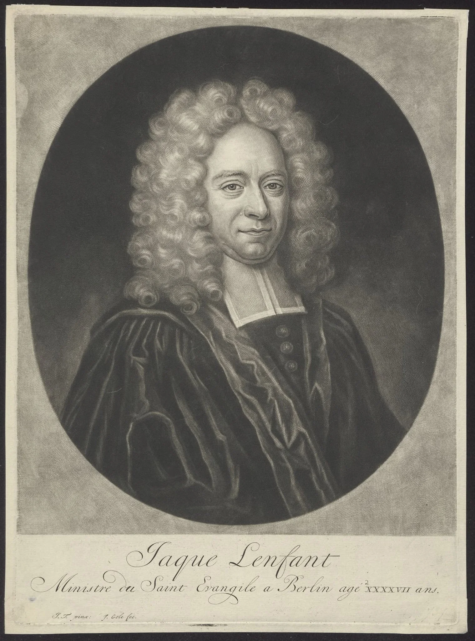 Portrait of Jaque Lenfant, minister in Berlin, detail