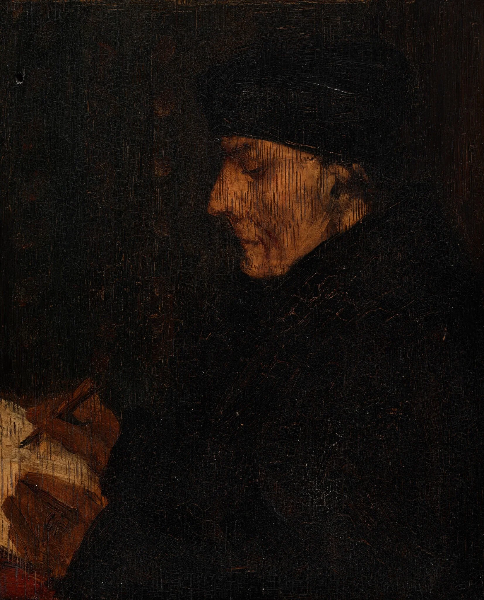 Memory Copy of Holbein's Erasmus, detail