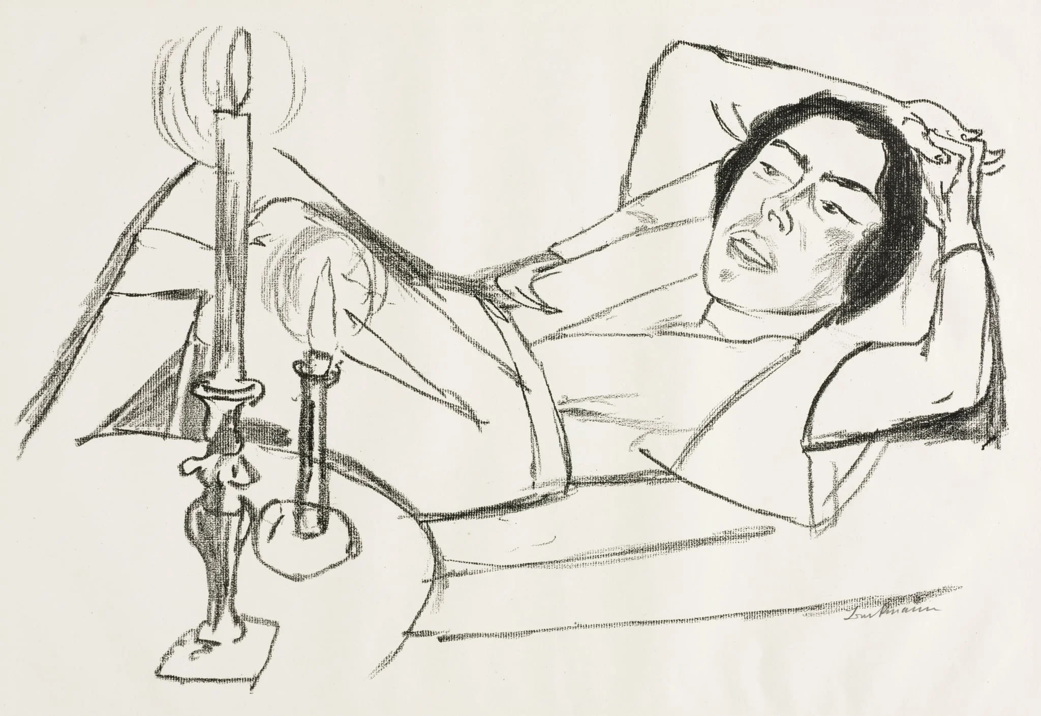 Reclining Woman (Portrait of Johanna Loeb), detail