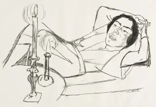 Reclining Woman (Portrait of Johanna Loeb), by Max Beckmann, 1922