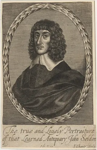 John Selden, Jurist and Antiquary, by John Chantry, ink, 1640