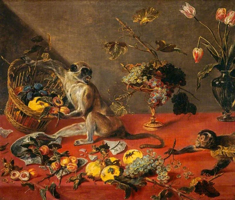 Mischievous Monkeys, detail