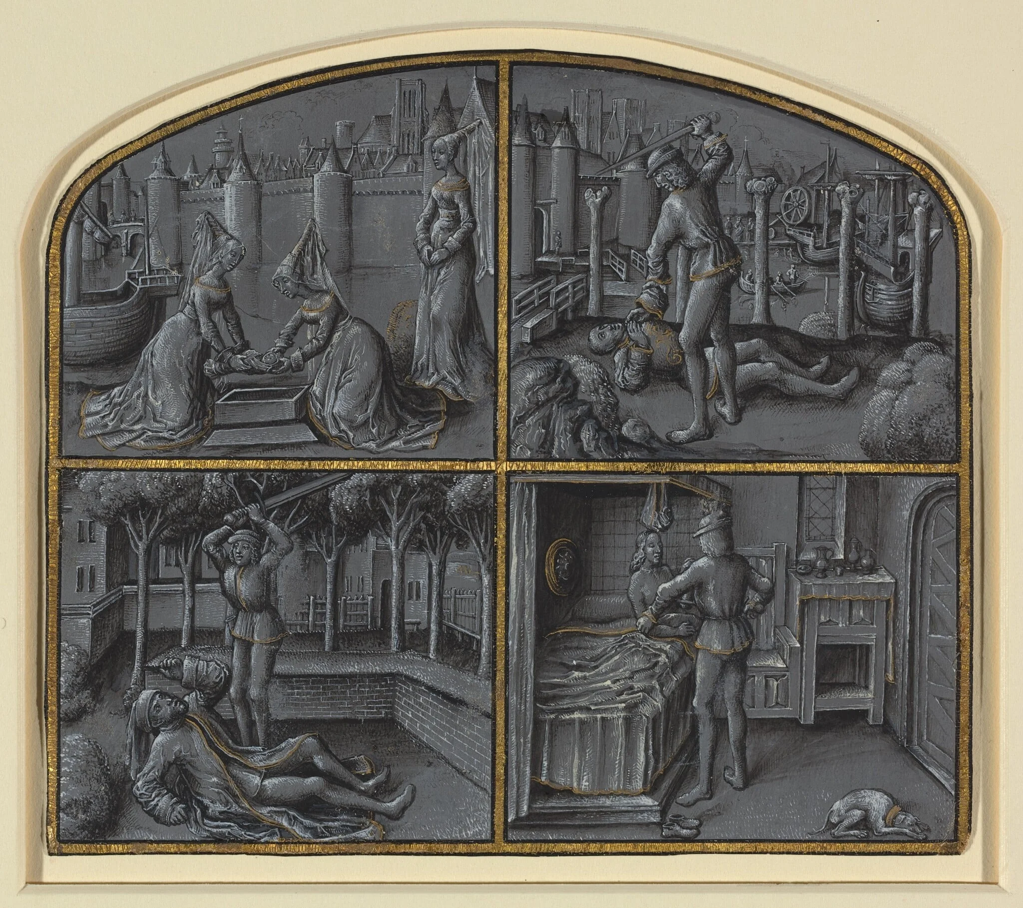 Four Scenes from the Legends of Judas and Pilate, detail