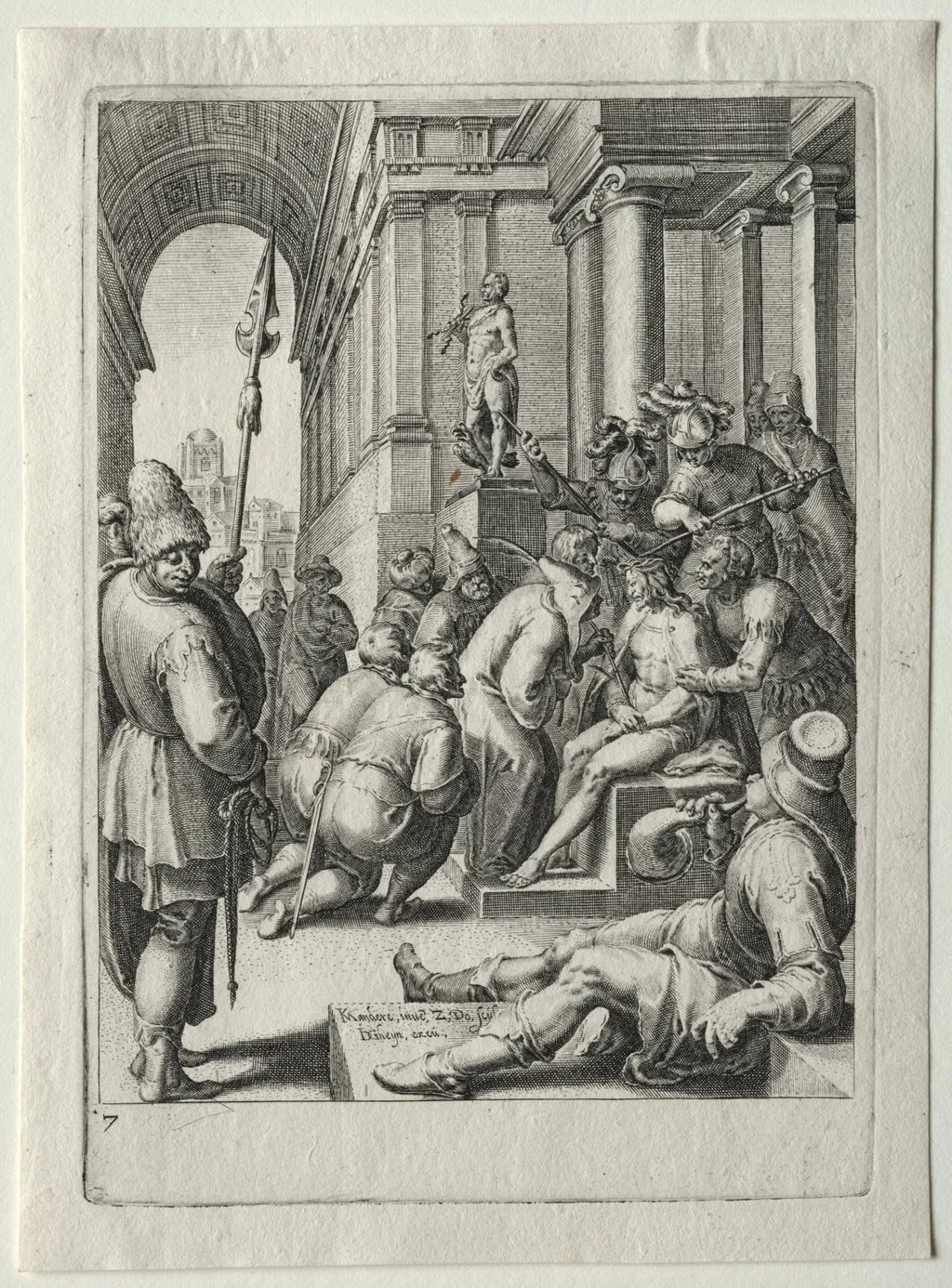 Passion Set:  Christ  Crowned with Thorns, by Zacharias Dolendo, 1597