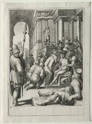 Passion Set:  Christ  Crowned with Thorns, by Zacharias Dolendo, 1597