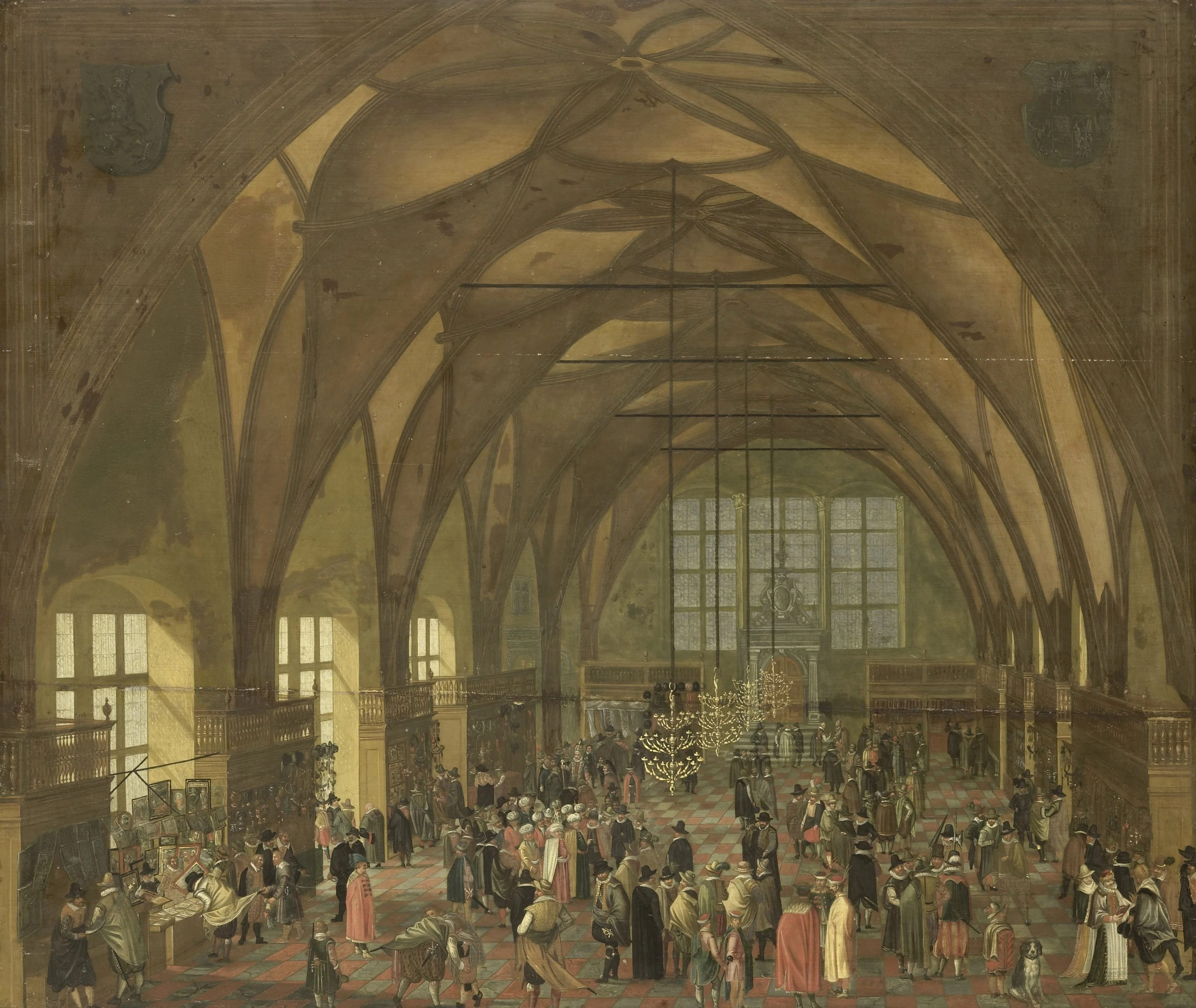 The great hall in the Hradschin in Prague, detail