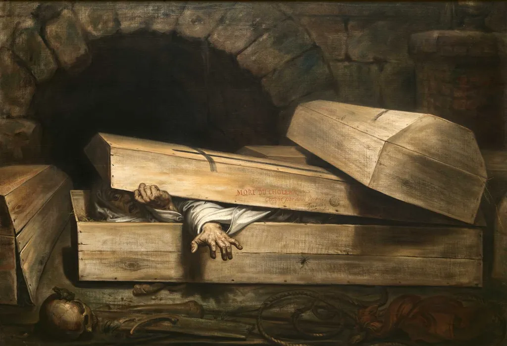 The Premature Burial, by Antoine Wiertz, oil, 1854