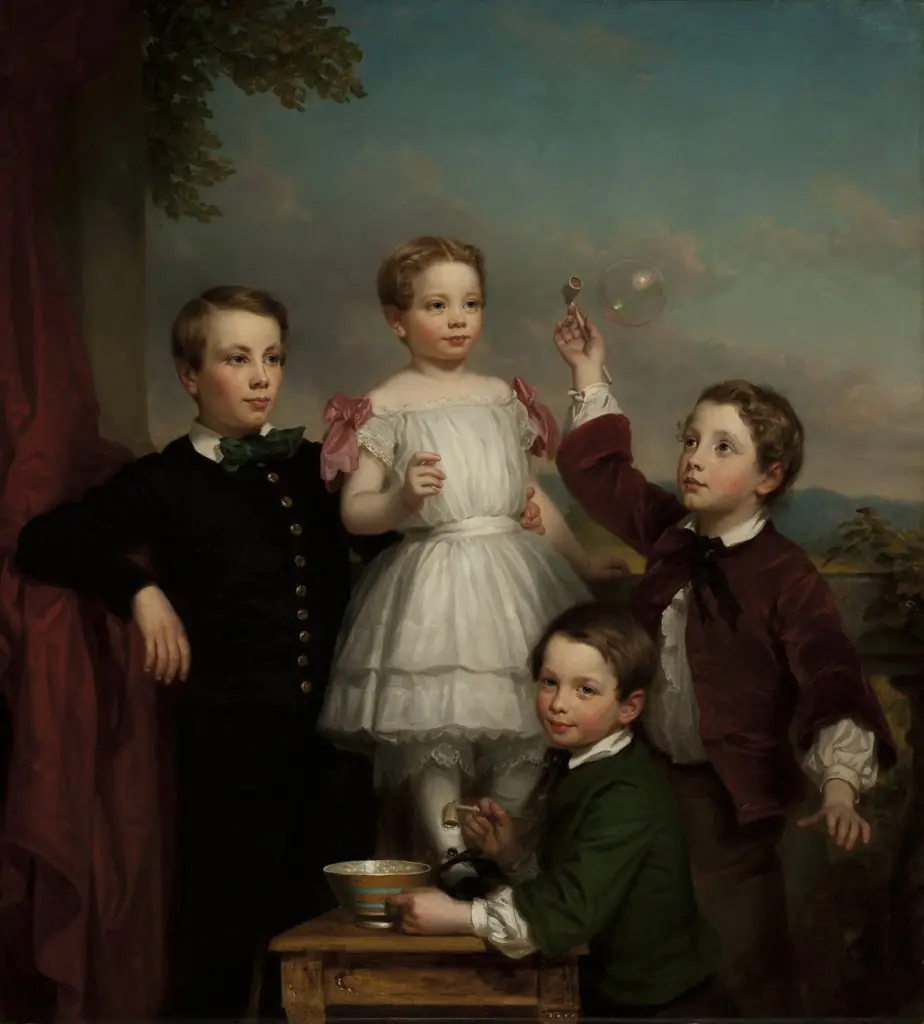 Portrait of Children, by George Augustus Baker, unspecified