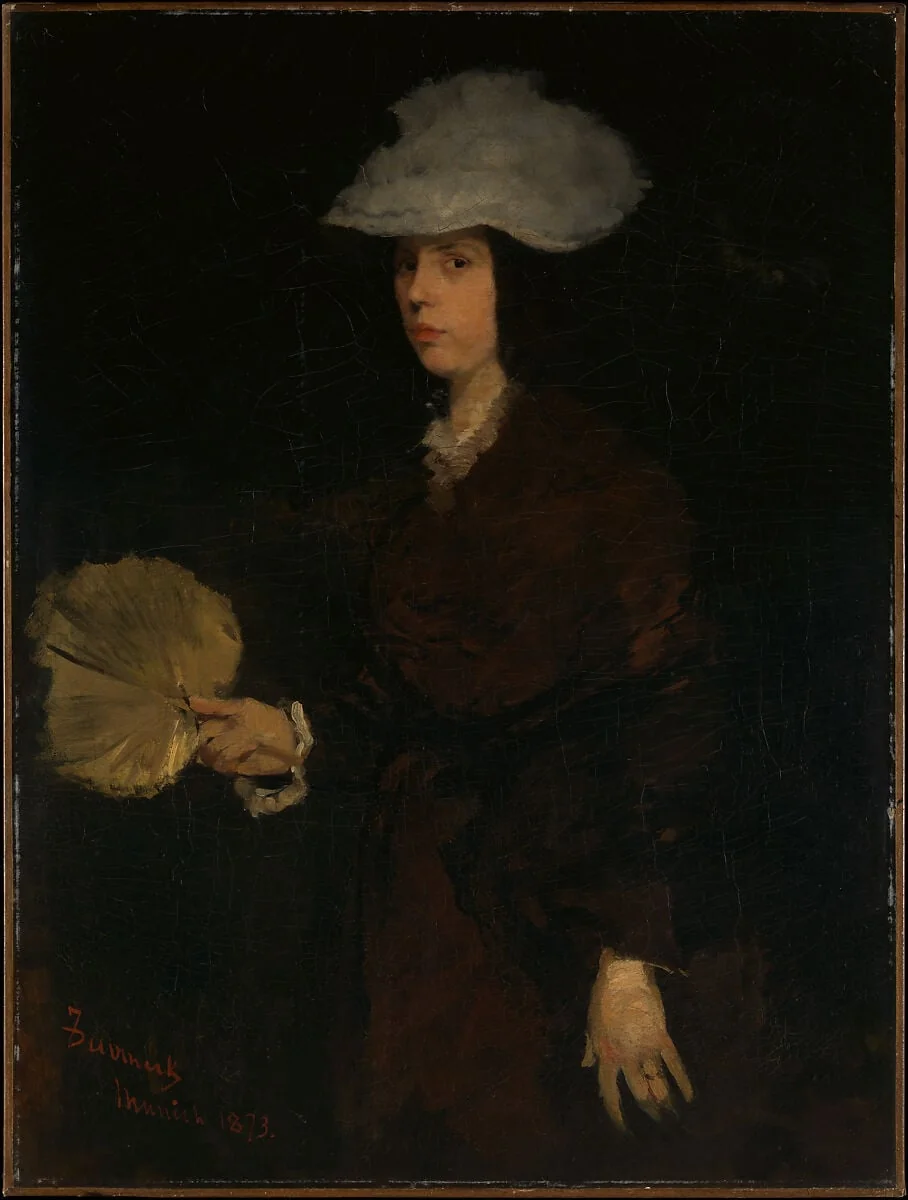 Lady with Fan, detail