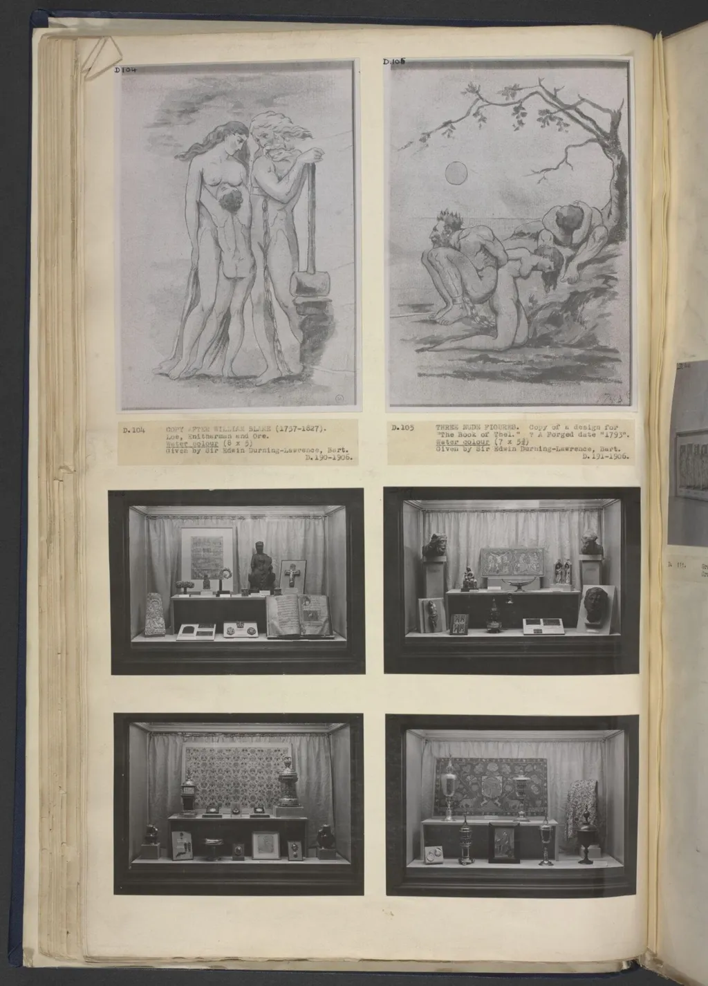 Original drawing for an illustration to 'The Book of Thel', by William Blake, watercolor, 1793