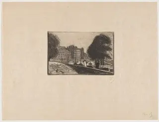 Paysage, by Maurice Dumont, ink, 1895