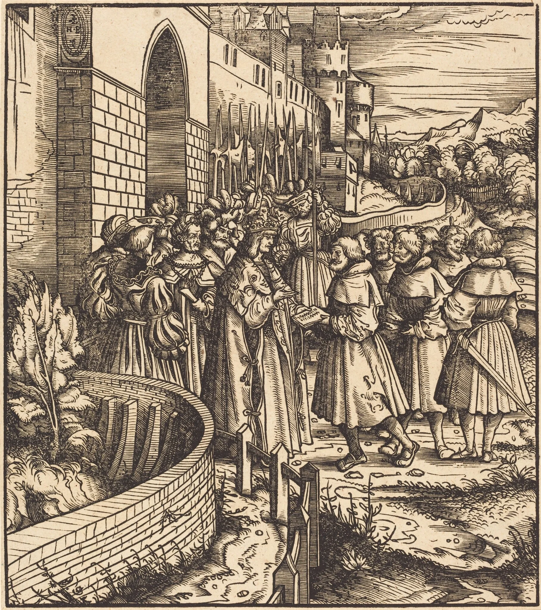 The Swiss Embassy against the Blue King, detail