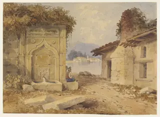 View of Büyükdere and the Bosphorus, by William Page, watercolor, 1834