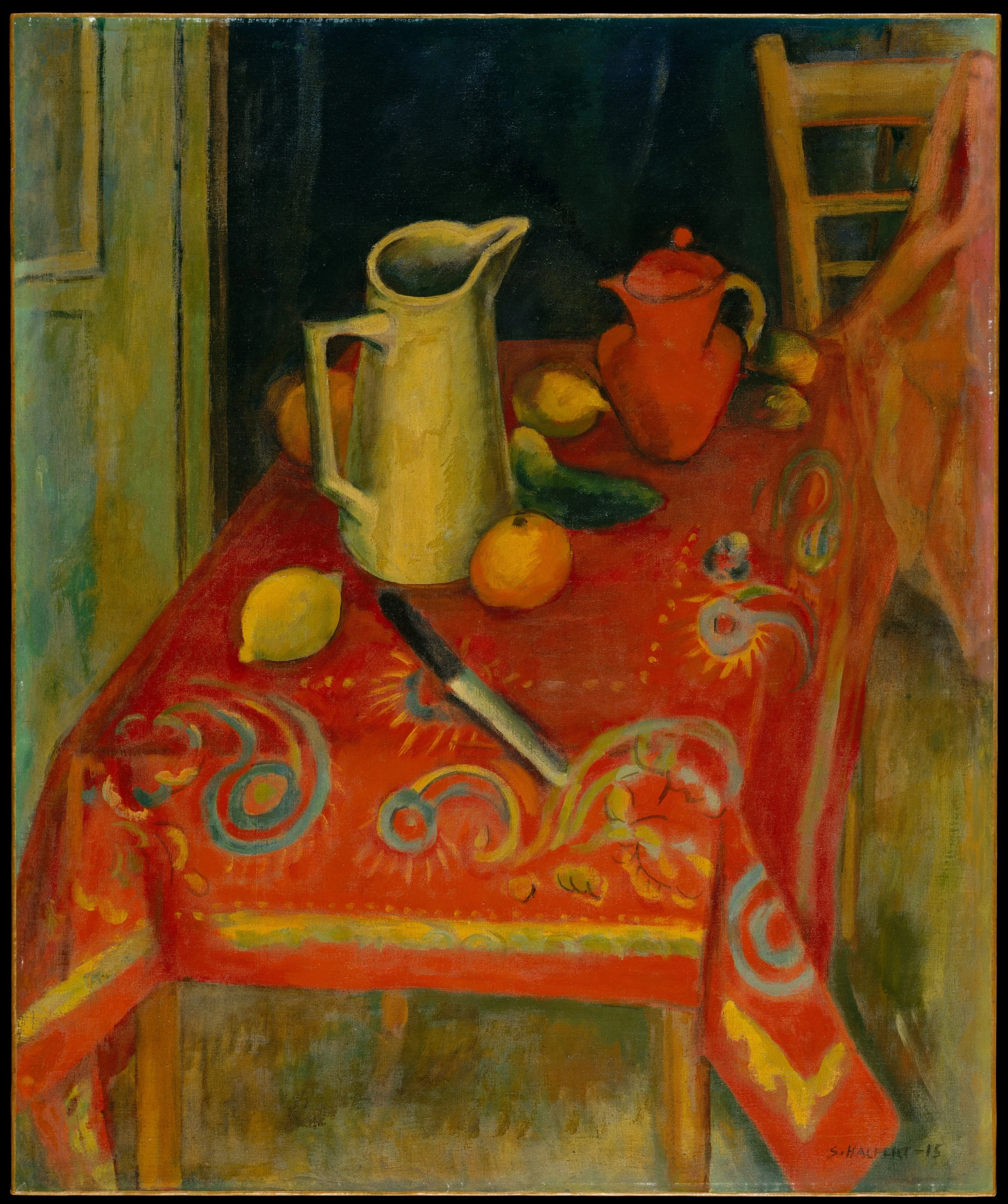 The Red Tablecloth, detail