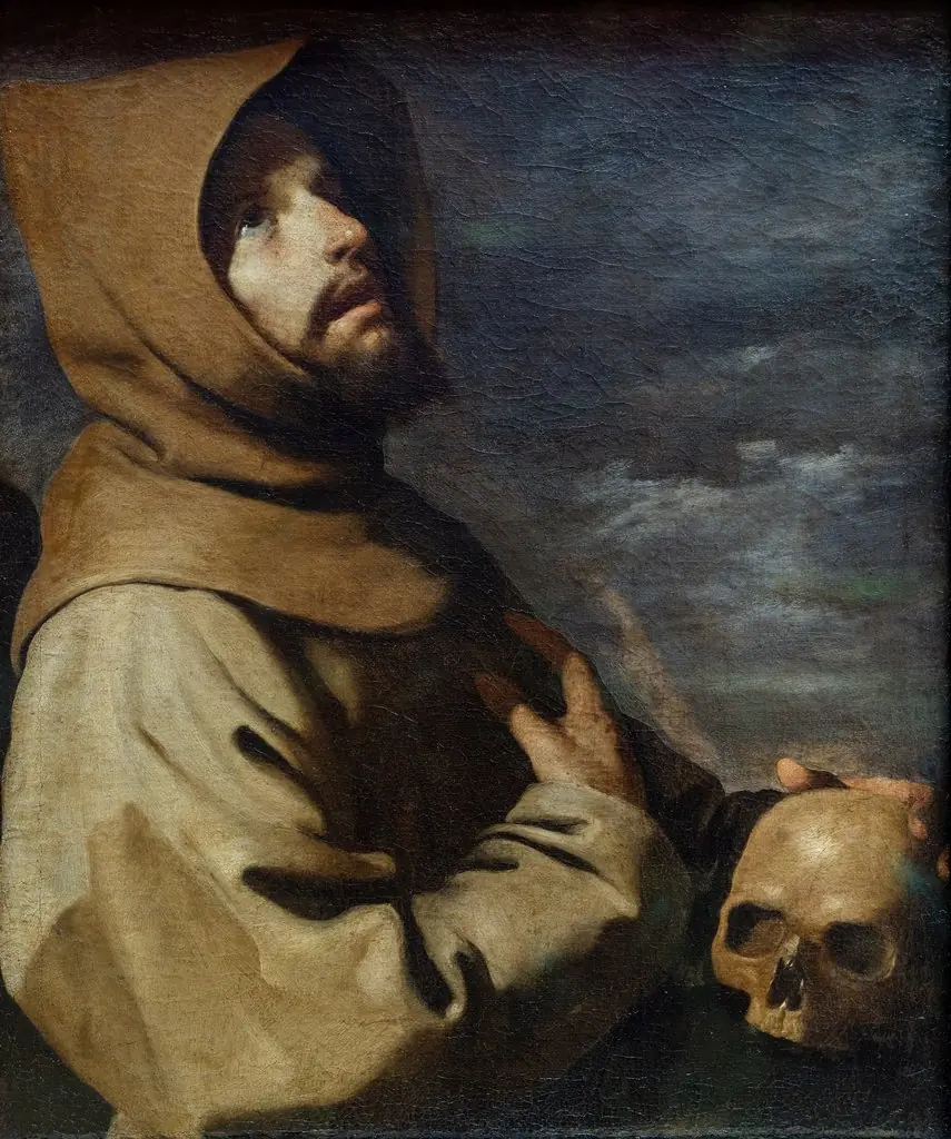 Saint Francis in Ecstasy, by Francisco de Zurbarán, oil, 1660