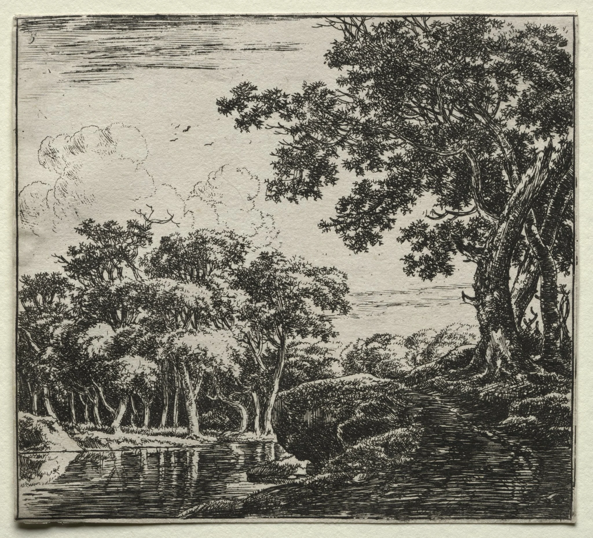 The Three Large Trees, detail