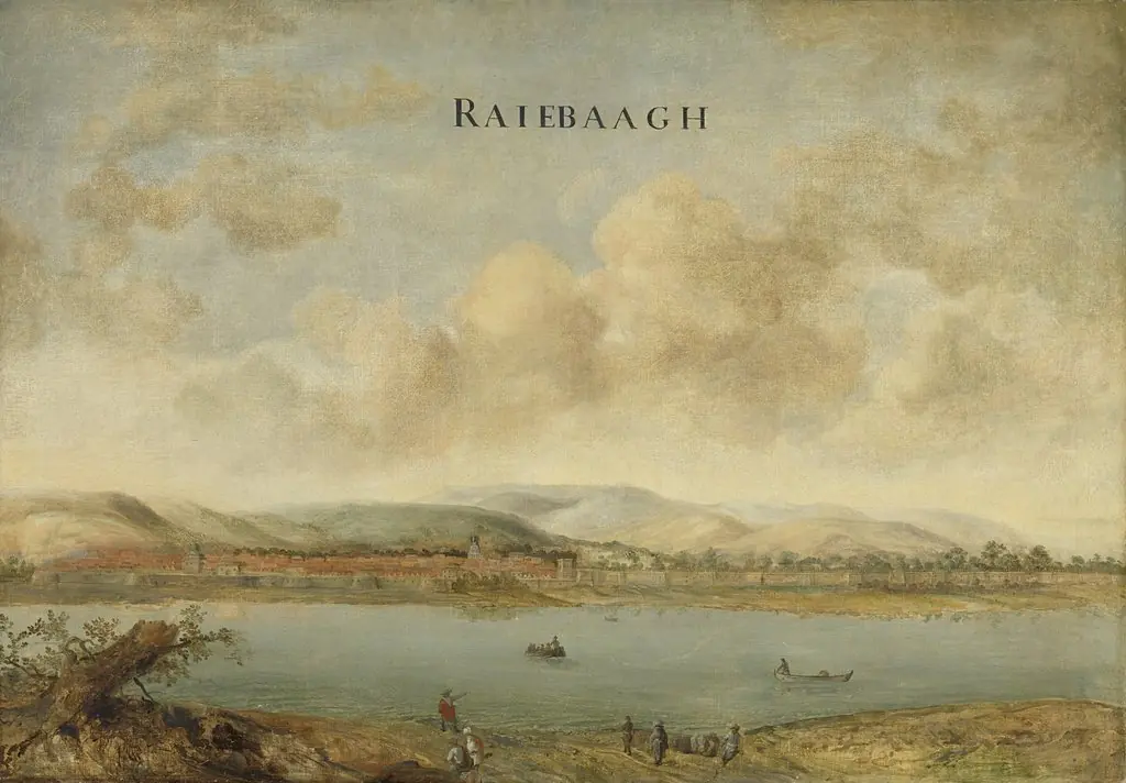 View of the City of Raiebaagh in Visiapoer, India, by Johannes Vingboons, oil, 1662