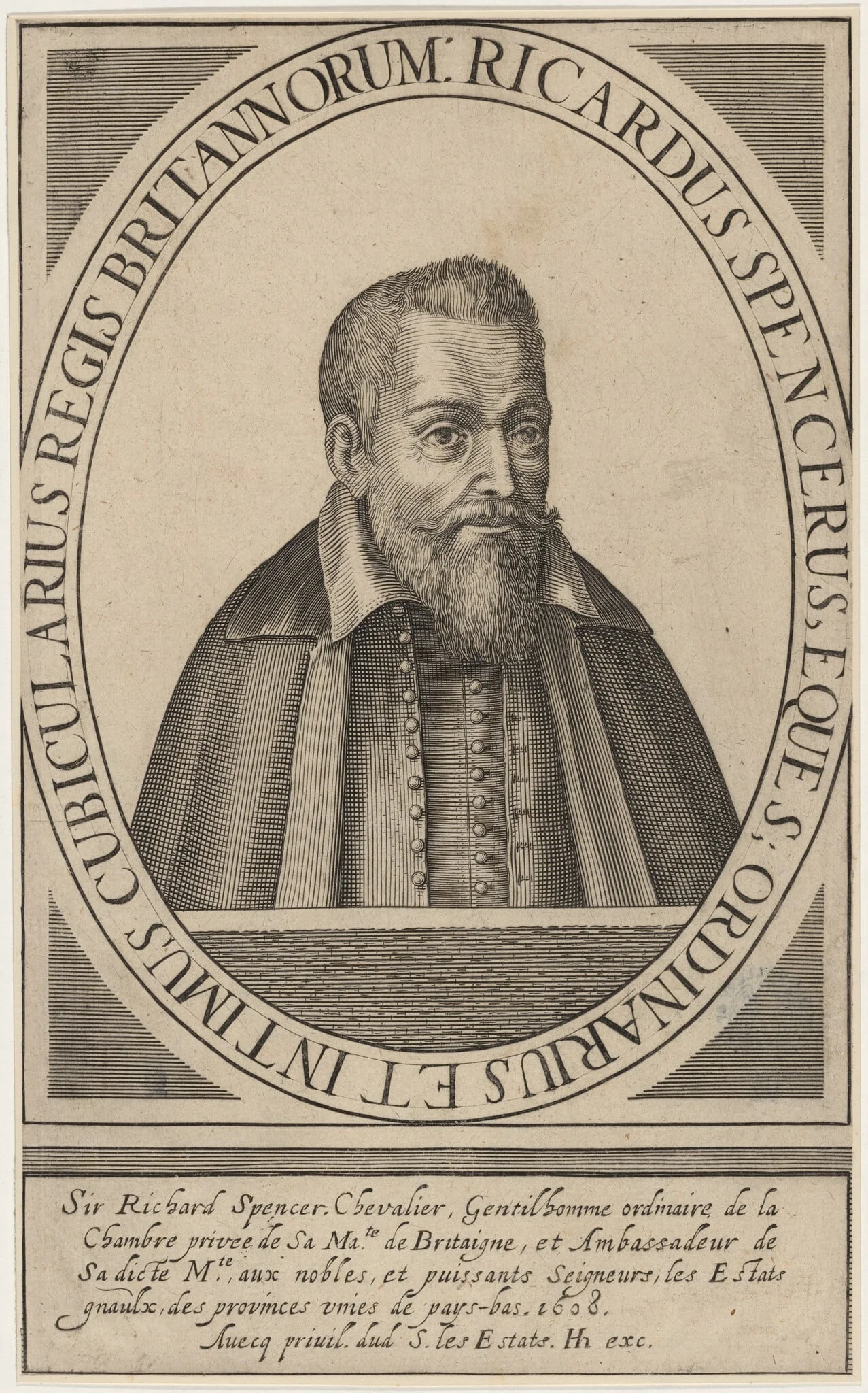 Sir Richard Spencer, Ambassador to Holland, detail