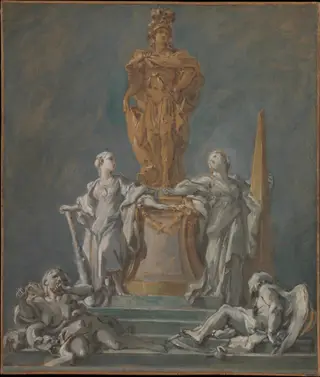 Study for a Monument to a Princely Figure, by François Boucher, unspecified, 1746
