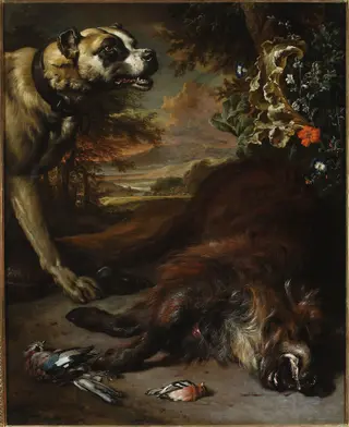 Still life, by Jan Weenix, oil, 1705