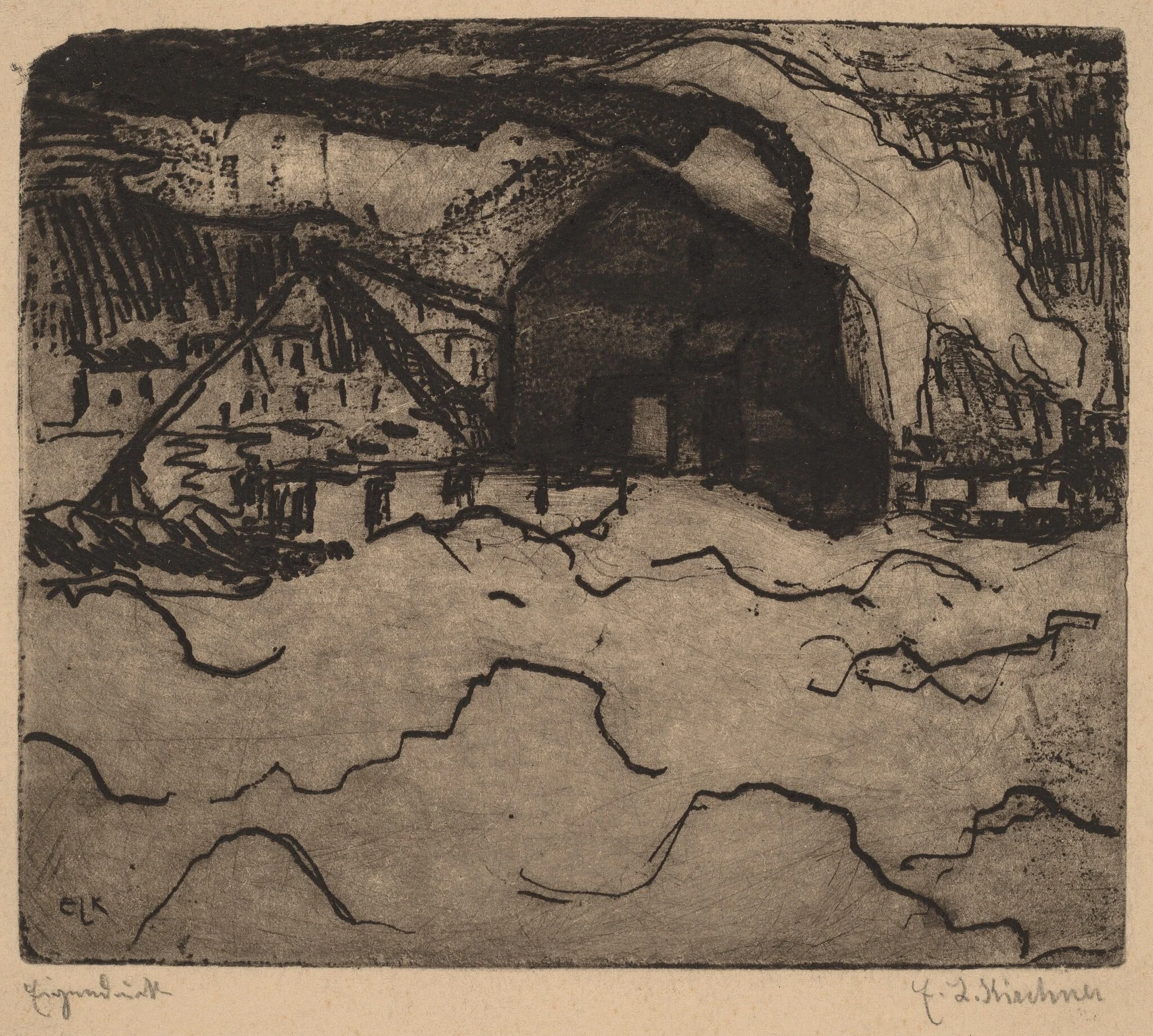 Sand Dredgers on the Elbe, detail