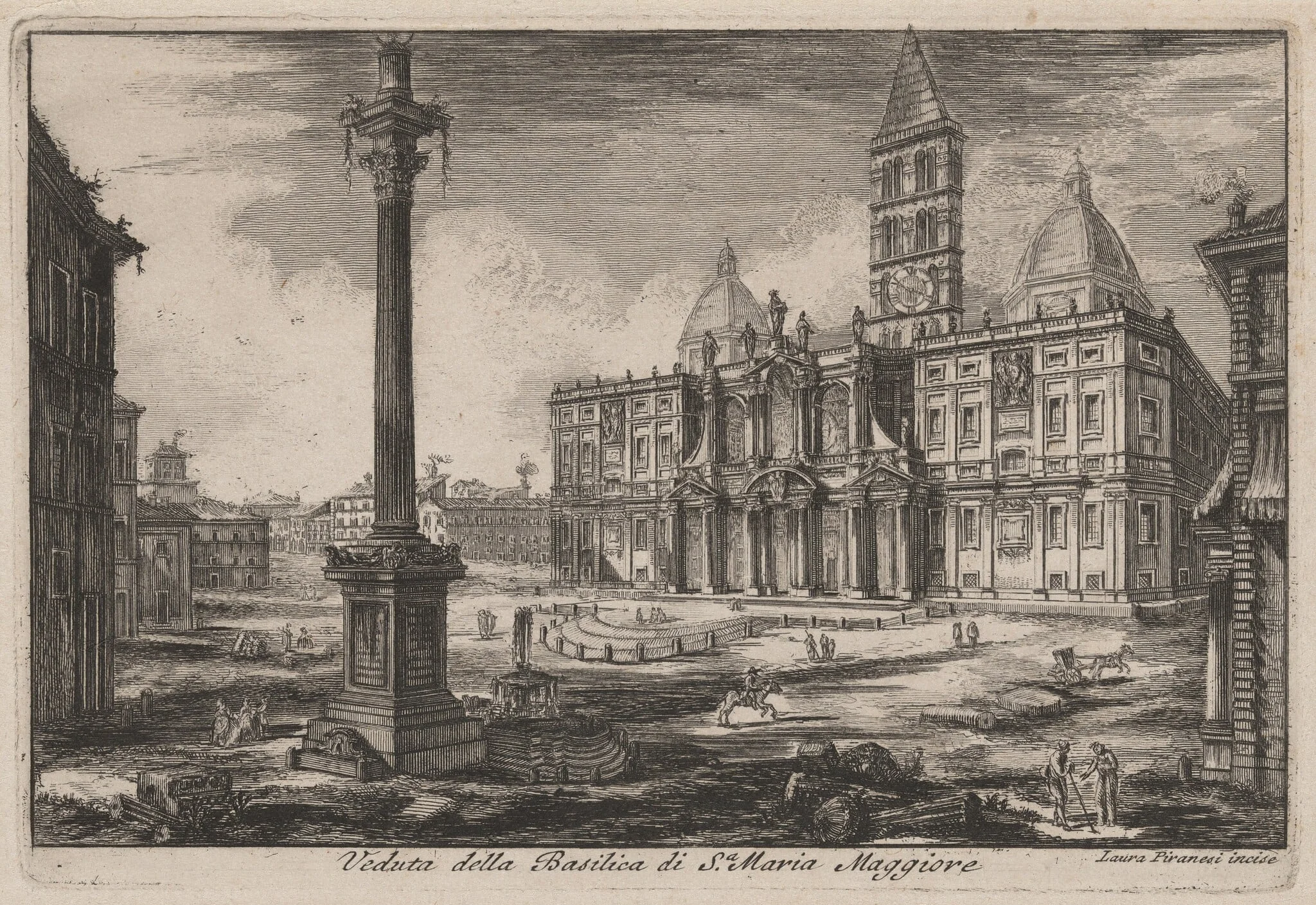 Veduta della Basilica di Santa Maria Maggiore (View of the Basilica of Santa Maria Maggiore), detail