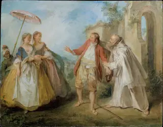 Brother Philippe's Geese, by Nicolas Lancret, oil, 1736