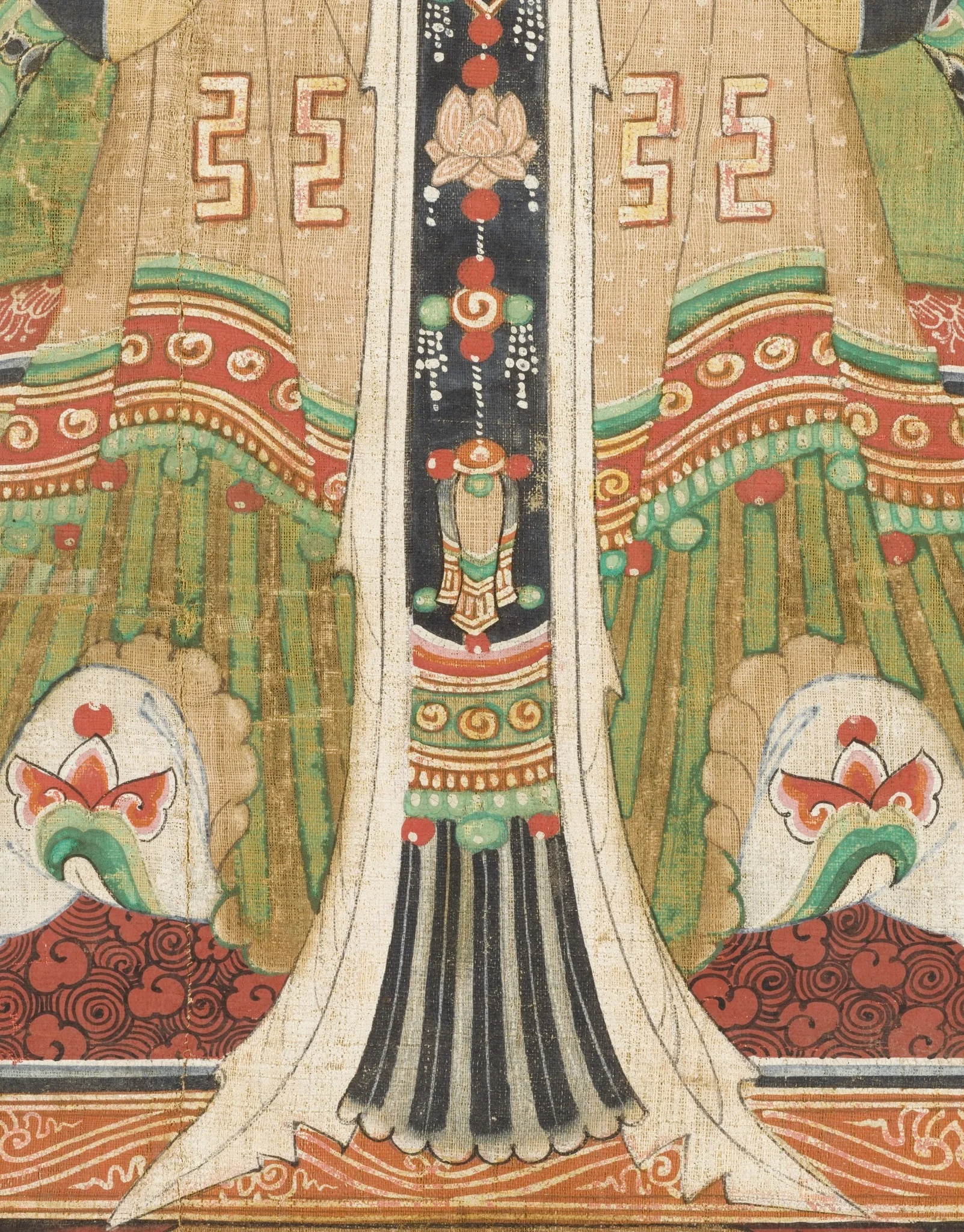 Portrait of Yan Emperor of the South, detail