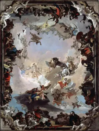 Allegory of the Planets and Continents, by Giovanni Battista Tiepolo, oil, 1752