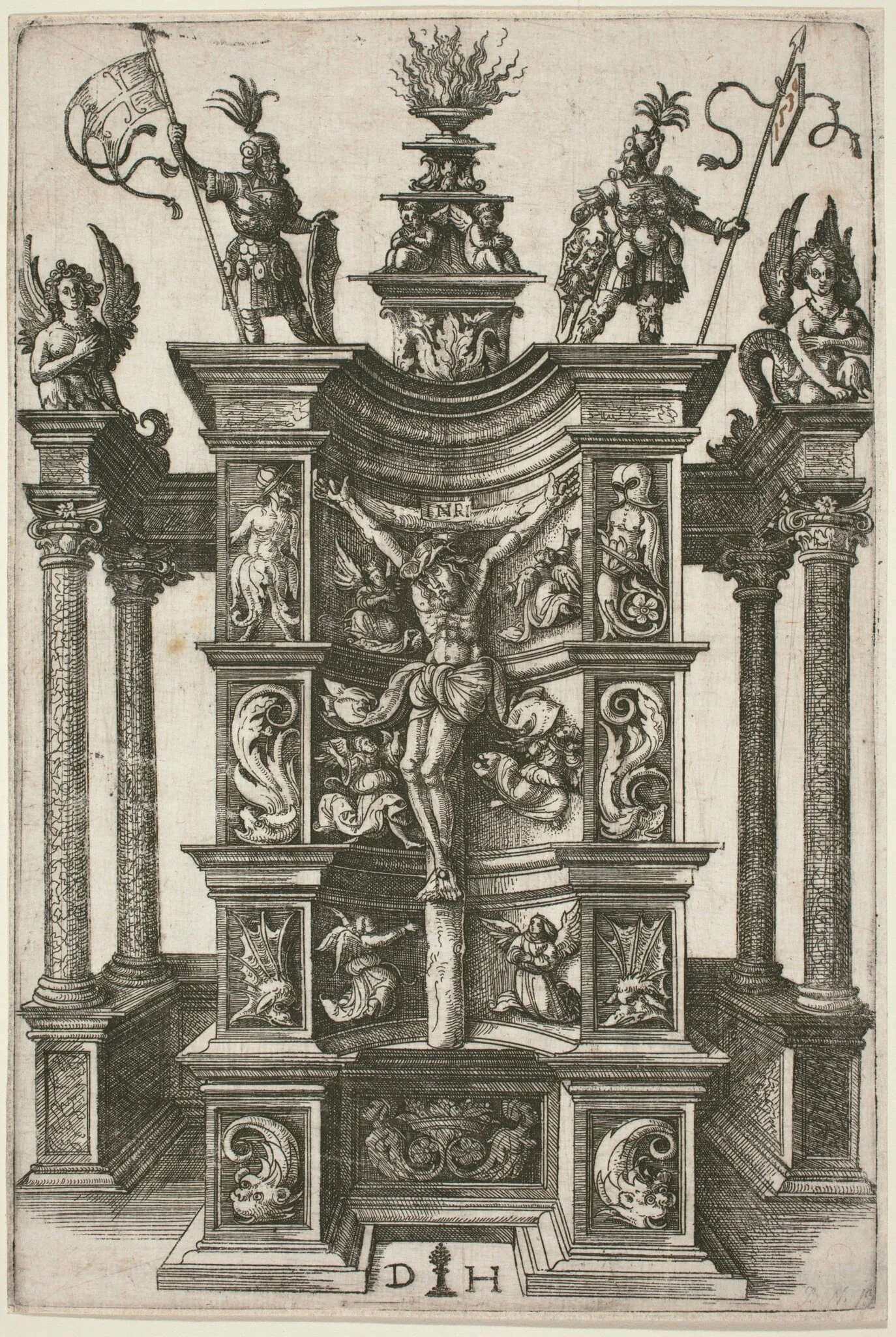 The Crucified Christ in a Decorated Niche, detail