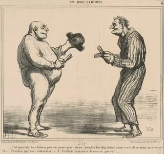 C'est pourtant bien facheux pour ..., by Honoré Daumier, ink, 1855
